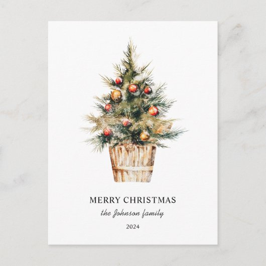 メリーエレガントクリスマスの木の非写真 ポストカード (正面)