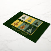 メリーエレガントクリスマスの木カスタム々 箔シーズンカード (回転した状態)