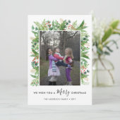 メリーエレガントクリスマスの枝の果実2写真 シーズンカード (スタンド正面)