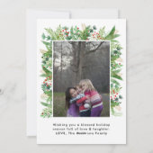 メリーエレガントクリスマスの枝の果実2写真 シーズンカード (裏面)