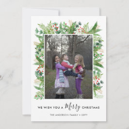 メリーエレガントクリスマスの枝の果実2写真 シーズンカード