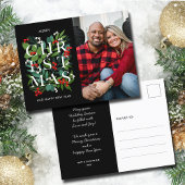 メリーエレガントクリスマスの緑の写真 シーズンポストカード