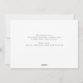 メリーエレガントクリスマスの金ゴールドスクリプト赤の非写真 シーズンカード (裏面)