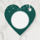 メリーエレガントクリスマスの雪の結晶エメラルドグリーン フェイバータグ (裏面)