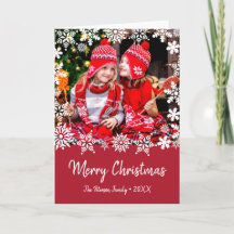 メリーエレガントクリスマスの雪片のカスタム写真