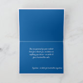 メリーエレガントクリスマスオーナメントホリデーブルー カード (内部)