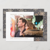 メリーエレガントクリスマスカスタムフォトホリデーカード シーズンカード (正面/裏面)