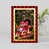 メリーエレガントクリスマスカスタム写真枠 箔シーズンカード (立ち正面)