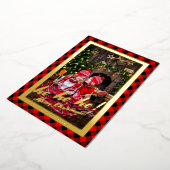 メリーエレガントクリスマスカスタム写真枠 箔シーズンカード (回転した状態)