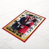 メリーエレガントクリスマスカスタム写真枠 箔シーズンカード (回転した状態)