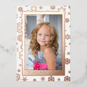 メリーエレガントクリスマスカスタム写真 箔シーズンカード (正面)