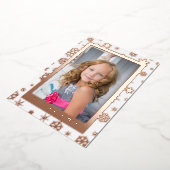 メリーエレガントクリスマスカスタム写真 箔シーズンカード (回転した状態)
