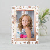 メリーエレガントクリスマスカスタム写真 箔シーズンカード (立ち正面)