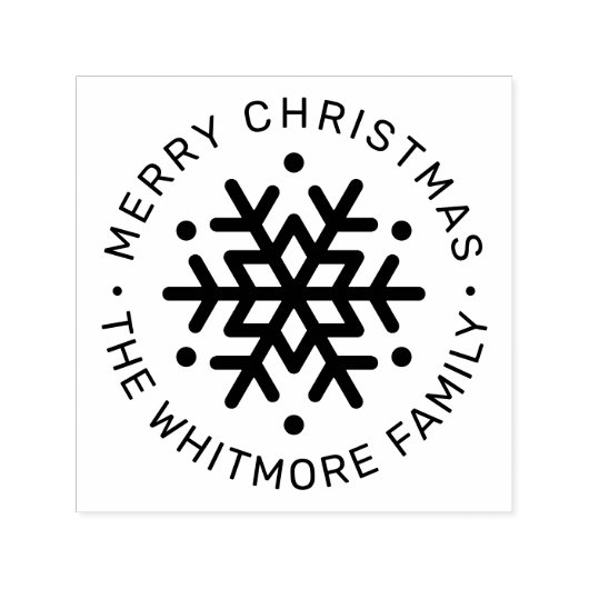 メリーエレガントクリスマスカスタム冬の雪片 セルフインキングスタンプ (デザイン)