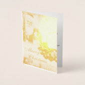 メリーエレガントクリスマスクロースヴィンテージ実在 箔カード (正面)