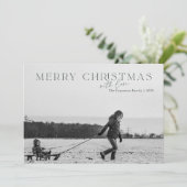 メリーエレガントクリスマスグリーンフォトカード シーズンカード (スタンド正面)