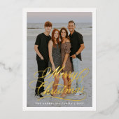 メリーエレガントクリスマススクリプト2写真 箔シーズンカード (正面)