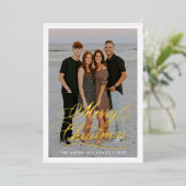 メリーエレガントクリスマススクリプト2写真 箔シーズンカード (立ち正面)