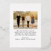 メリーエレガントクリスマススクリプト2写真 箔シーズンカード (裏面)