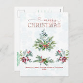 メリーエレガントクリスマスタイポグラフィ シーズンポストカード (正面/裏面)