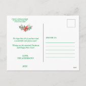 メリーエレガントクリスマスタイポグラフィ シーズンポストカード (裏面)