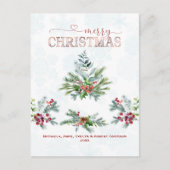 メリーエレガントクリスマスタイポグラフィ シーズンポストカード (正面)