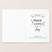 メリーエレガントクリスマスツリー冬の葉金ゴールド 箔カード (内部)