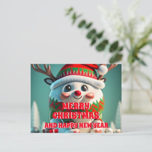 メリーエレガントクリスマストナディアホリデー ポストカード (スタンド正面)