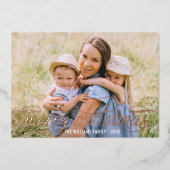 メリーエレガントクリスマスバラ金ゴールドコラージュ 箔シーズンカード (正面)