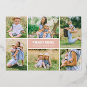 メリーエレガントクリスマスバラ金ゴールドコラージュ 箔シーズンカード (裏面)