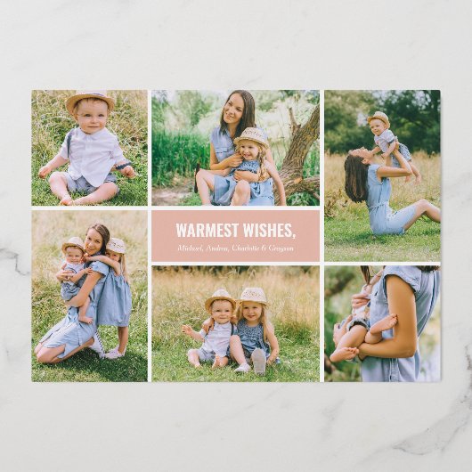 メリーエレガントクリスマスバラ金ゴールドコラージュ 箔シーズンカード (裏面)