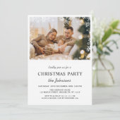 メリーエレガントクリスマスパーティーフォト招待状 シーズンカード (スタンド正面)