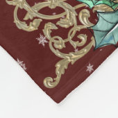 メリーエレガントクリスマスファミリーフォトコラージュ フリースブランケット (角)