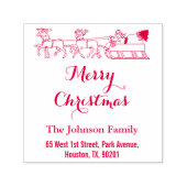 メリーエレガントクリスマスファミリー名差出人住所 セルフインキングスタンプ (デザイン)