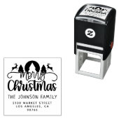 メリーエレガントクリスマスファミリー名差出人住所 セルフインキングスタンプ (インサイチュ)
