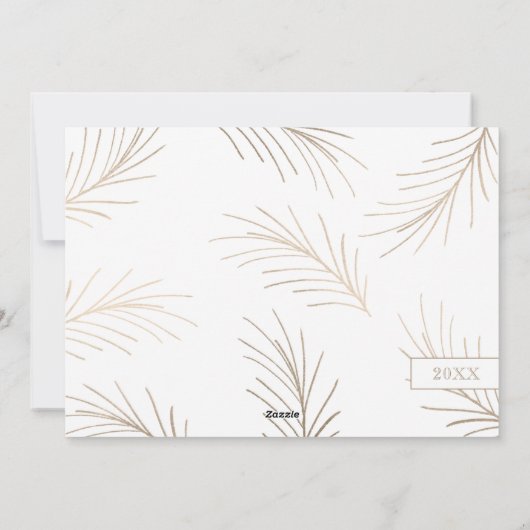 メリーエレガントクリスマスフェイク金ゴールド3写真 シーズンカード (裏面)