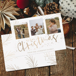 メリーエレガントクリスマスフェイク金ゴールド3写真 シーズンカード