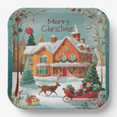 メリーエレガントクリスマスフェスティバルスクエア ペーパープレート (正面)