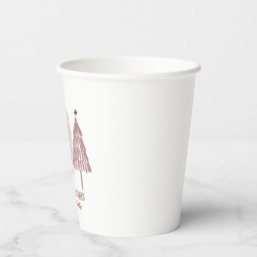 メリーエレガントクリスマスフェスティバルツリーズホリデーシック 紙コップ (裏面)