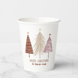 メリーエレガントクリスマスフェスティバルツリーズホリデーシック 紙コップ