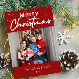 メリーエレガントクリスマスフォトカード シーズンカード