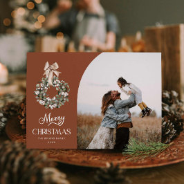 メリーエレガントクリスマスフォトカード シーズンカード