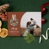 メリーエレガントクリスマスフォトカード シーズンカード