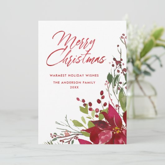 メリーエレガントクリスマスフローラホリデーカード (スタンド正面)