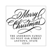 メリーエレガントクリスマスホリデー差出人住所 ラバースタンプ (インプリント)