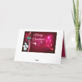 メリーエレガントクリスマスリボン&オーナメントホリデー カード (裏面)