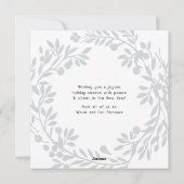 メリーエレガントクリスマスリースビジネスロゴ シーズンカード (裏面)