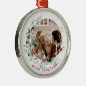 メリーエレガントクリスマスリース写真メタルガールズ メタルオーナメント (右)