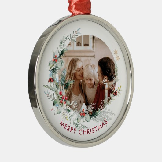 メリーエレガントクリスマスリース写真メタルガールズ メタルオーナメント (右)