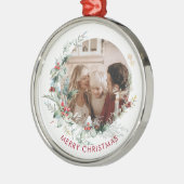 メリーエレガントクリスマスリース写真メタルガールズ メタルオーナメント (左)